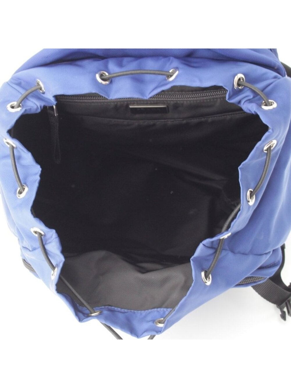 Prada Nylon Triangle Logo Backpack Blue - Picture 6 of 10